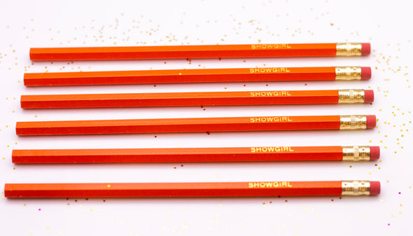 Personalized Showgirl Pencil Set
