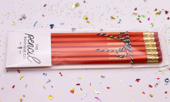 Personalized Showgirl Pencil Set