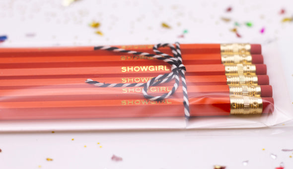 Personalized Showgirl Pencil Set