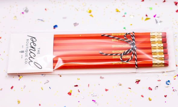 Personalized Showgirl Pencil Set