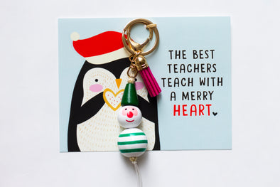 Holiday Teacher Keychain Card