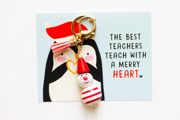 Holiday Teacher Keychain Card