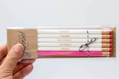 Days of the Week Pencil Set