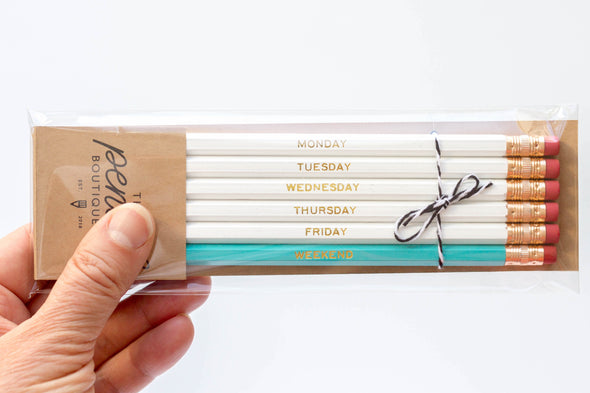 Days of the Week Pencil Set