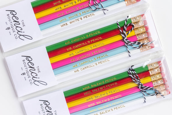 Personalized Teacher Pencils Gift