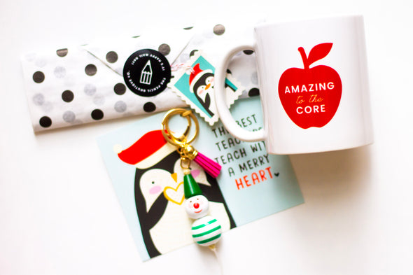 Holiday Teacher Keychain Card